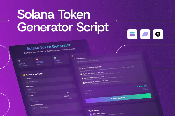 Solana Token Generator Platform - Complete Web3 SaaS Solution