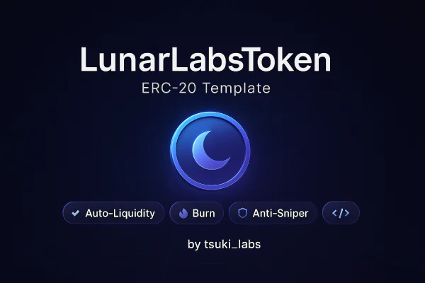 [Ethereum] ERC-20 Tax Token (Auto-Liquidity + Burn + Anti-Sniper) with Remix One-Click Launch Guide